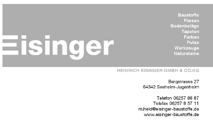 Firma Eisinger Baustoffe